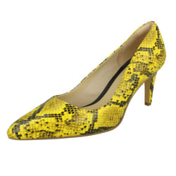 Ladies Clarks Slip On Mule Sandals Leisa Faye - D Fit - Yellow, UK 6.5