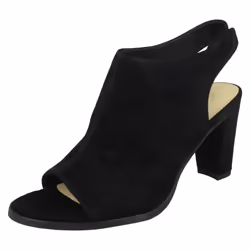 Ladies Clarks Smart Block Heeled Court Shoes Kaylin Cara - D Fit - Black, UK 6