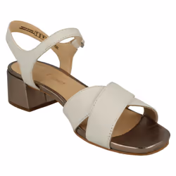 Ladies Clarks Casual Heeled Ankle Boots Sheer Flora - D Fit - White, UK 4