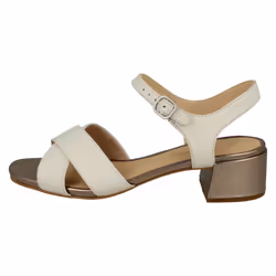 Ladies Clarks Casual Heeled Ankle Boots Sheer Flora - D Fit - White, UK 4