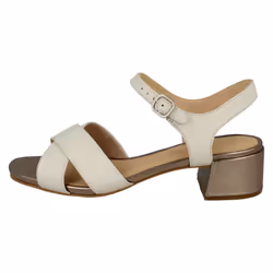 Ladies Clarks Casual Heeled Ankle Boots Sheer Flora - D Fit - White, UK 5