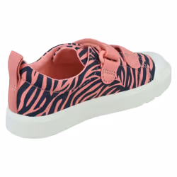 Girls Clarks Casual Shoes City Bright - F Fit - Animal Print, UK 7 Infant