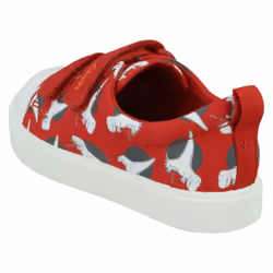 Boys Clarks Casual Shoes City Bright - F Fit - Red, UK 6 Infant