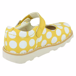 Girls Clarks Casual Shoes Crown Jump - G Fit - Yellow, UK 6.5 Infant