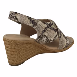 Ladies Clarks Wedged Sandals Lafley Lily - D Fit - Taupe, UK 6