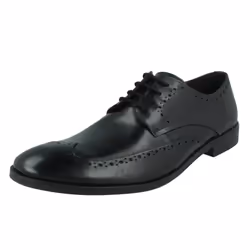 Mens Clarks Smart Lace Up Shoes Stanford Walk - G Fit - Black, UK 6