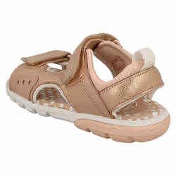 Boys Clarks Hook And Loop Sandals Rocco Wave K - G Fit - Pink, UK 12 Child