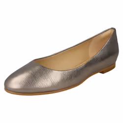 Ladies Clarks Ballerina Flats Grace Piper - D Fit - Stone, UK 3