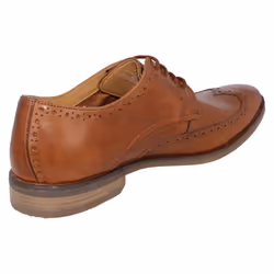 Mens Clarks Smart Lace Up Shoes Stanford Walk - G Fit - Tan, UK 10