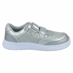 Girls Clarks Lightweight Trainers ATH Sonar - G Fit - Silver, UK 4.5 Infant