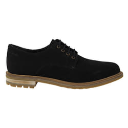 ) Clarks Foxwell Hall Black Suede Leather Lace Up Mens Oxford Shoes 261480047 - 9.5 (Adults'