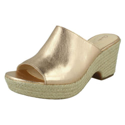 Ladies Clarks Smart Heeled Ankle Boots Mascarpone Bay - D Fit - Bronze, UK 5.5