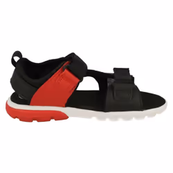 Childrens Clarks Hook And Loop Sandals Rocco Tide K - F Fit - Red, UK 10 Child