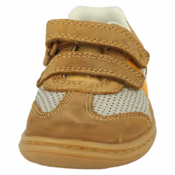 Boys Clarks Hook & Loop Casual Shoe Flash Metra - F Fit - Brown, UK 4.5 Infant