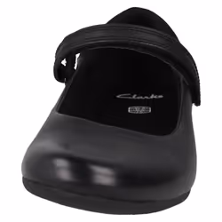 Girls Clarks Formal School Shoes Scala Dawn - G Fit - Black, UK 13 Child
