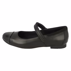Girls Clarks Mary Jane Style School Shoes Scala Gem Y - E Fit - Black, UK 2.5 Child
