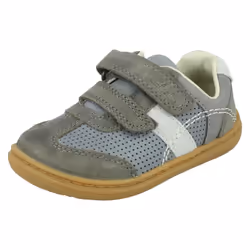 Boys Clarks Hook & Loop Casual Shoe Flash Metra - F Fit - Grey, UK 3 Infant