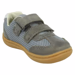 Boys Clarks Hook & Loop Casual Shoe Flash Metra - F Fit - Grey, UK 3 Infant