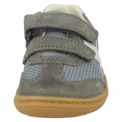 Boys Clarks Hook & Loop Casual Shoe Flash Metra - G Fit - Grey, UK 4 Infant