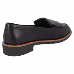 Ladies Clarks Slip On Casual Shoes Griffin Kilt - D Fit - Black, UK 3