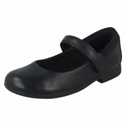 Girls Clarks School Shoes Scala Skip - Black, UK 8.5 Child