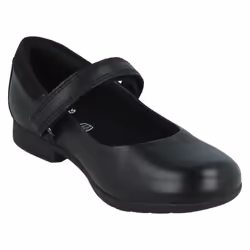 Girls Clarks School Shoes Scala Skip - Black, UK 8.5 Child