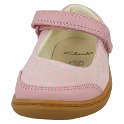 Girls Clarks Casual Shoes Flash Bright - G Fit - Pink, UK 5.5 Infant