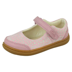 Girls Clarks Casual Shoes Flash Bright - H Fit - Pink, UK 4 Infant