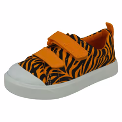 Boys Clarks Casual Shoes City Bright - G Fit - Orange, UK 4.5 Infant