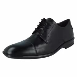 Mens Clarks Formal Shoes Bensley Cap - G Fit - Black, UK 11