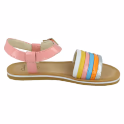 Girls Clarks Casual Sandals Finch Stride - F Fit - Multi, UK 7.5 Infant