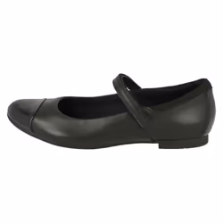 Girls Clarks Mary Jane Style School Shoes Scala Gem Y - Black, UK 7.5 Child