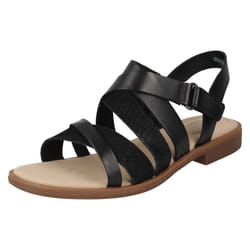 Ladies Clarks Gladiator Sandals Declan Mix - D Fit - Black, UK 4