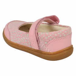 Girls Clarks Mary Jane Shoes Flash Stripe - G Fit - Pink, UK 7.5 Infant