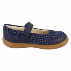 Girls Clarks Mary Jane Shoes Flash Stripe - G Fit - Navy, UK 7 Infant