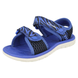 Childrens Clarks Casual Summer Sandals Surfing Tide T 20 - F Fit - Navy, UK 5.5 Infant