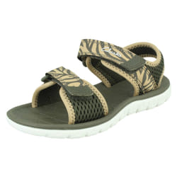 Childrens Clarks Casual Summer Sandals Surfing Tide T 20 - F Fit - Green, UK 7.5 Infant