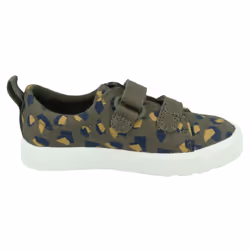 Boys Clarks Casual Shoes City Bright - F Fit - Green, UK 6.5 Infant