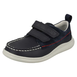 Boys Clarks Casual Light Weight Shoes Cloud Art K - G Fit - Navy, UK 11.5 Child