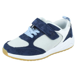 Unisex Childrens Clarks Casual Trainers Aeon Flex - G Fit - Navy, UK 7 Infant
