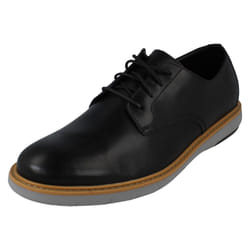 Mens Clarks Casual Lace Up Shoes Draper Lace - G Fit - Black, UK 7.5