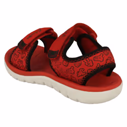 Girls Clarks Casual Summer Sandals Surfing Sea - F Fit - Red, UK 4 Infant