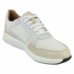 Ladies Clarks Slip On Casual Shoes Un Rio Step - D Fit - White, UK 8