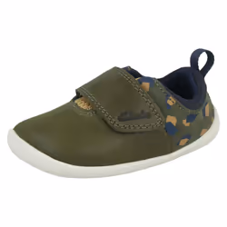 Girls Clarks Casual T-Bar Shoes Roamer Star - F Fit - Green, UK 2.5 Infant