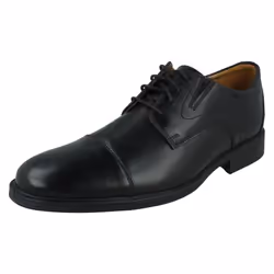 Mens Clarks Formal Lace Up Shoes Whiddon Cap - Black, UK 7