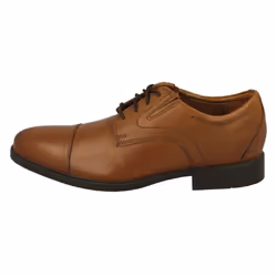 Mens Clarks Formal Lace Up Shoes Whiddon Cap - Tan, UK 8