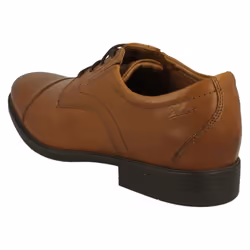 Mens Clarks Formal Lace Up Shoes Whiddon Cap - Tan, UK 11