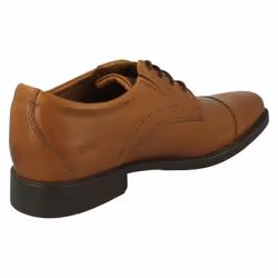 Mens Clarks Formal Lace Up Shoes Whiddon Cap - Tan, UK 11