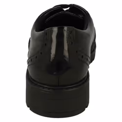 Girls Clarks Lace Up Brogue Detailed School Shoes Loxham Brogue Y - Black, UK 3 Child