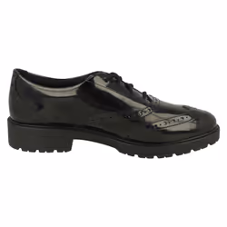Girls Clarks Lace Up Brogue Detailed School Shoes Loxham Brogue Y - Black, UK 4 Child
